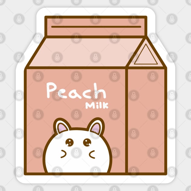 Peach milk Sticker by CozyEra